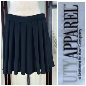 UTY Apparel short black pleated skirt.